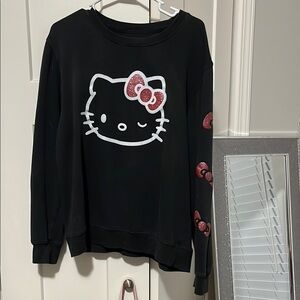 Hello Kitty Black and Red Crew Neck Sweater